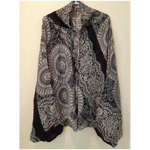 (K1) 100% Rayon Harem Pants w/ Circle and Flower